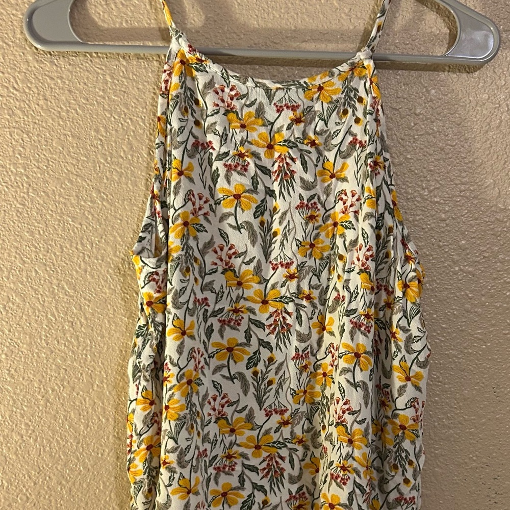 Dip Floral Tank Top - Yellow and Red - Picture 3 of 3